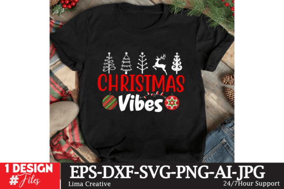 Christmas Vibes SVG Cut File: Graphics and T-Shirt Designs Review