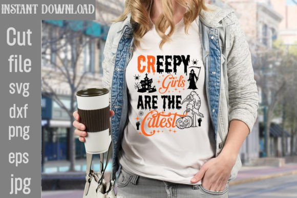 Creepy Girls Are the Cutest SVG Cut File Graphics and T-Shirt Designs