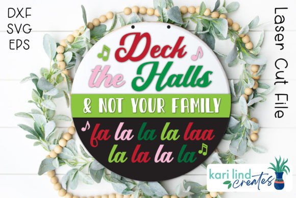 Deck the Halls Funny Christmas Sign SVG: 3D SVG Shapes Review
