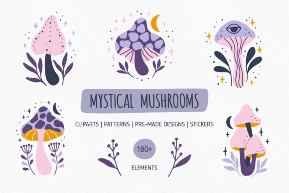 Mystical Mushrooms Graphics and Illustrations Review