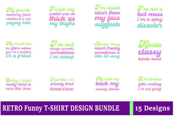 Retro Funny T-shirt Design Bundle: Graphics and T-Shirt Designs Review
