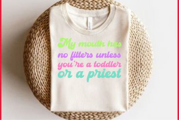 Retro Funny T-shirt Design, My Mouth Ha Graphics and T-Shirt Designs